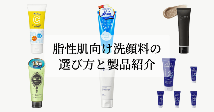 脂性肌向け洗顔料の選び方と製品紹介