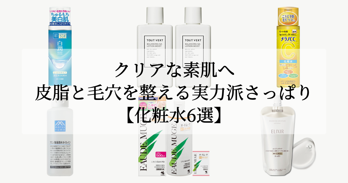 クリアな素肌へ。【皮脂と毛穴を整える実力派さっぱり化粧水6選】